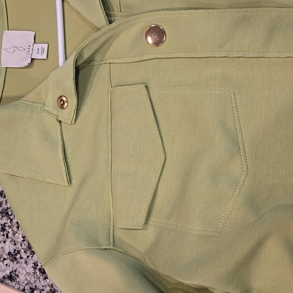 JOIE CHARTREUSE LIME GREEN 4 BUTTON JACKET. SIZE SMALL. - Picture 8 of 8